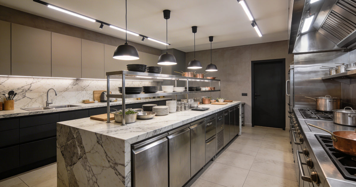 Blaty kamienne kuchenne - zastosowanie blatów w intensywnie użytkowanej kuchni