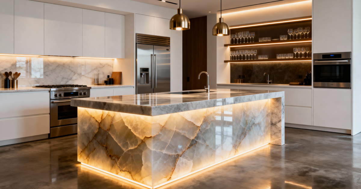Blaty kamienne w nowoczesnych kuchniach